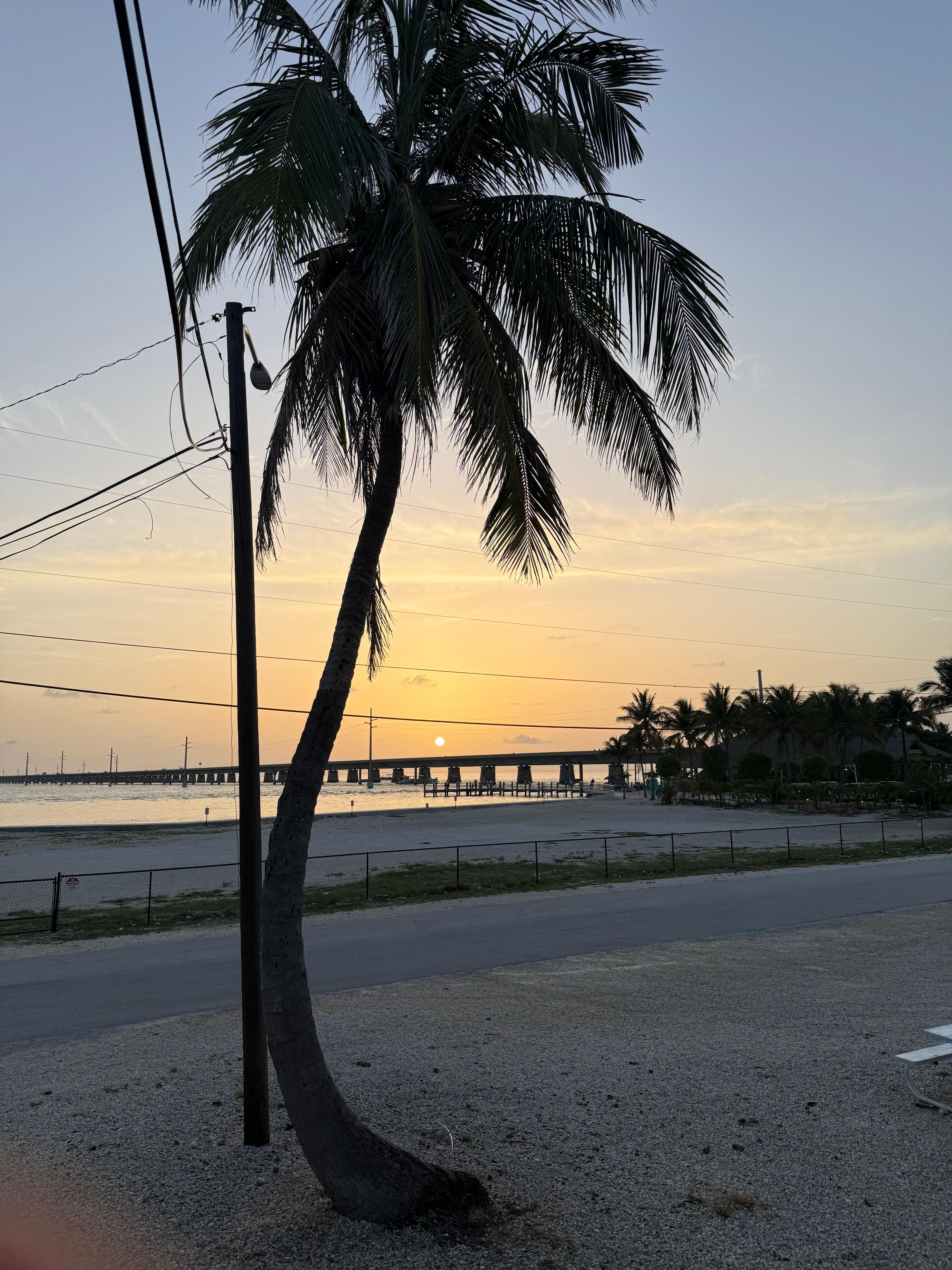 Sunset at the 7-mile bridge 