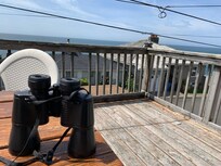 Viewing deck- we saw so many whales, and the harbor entrance with boats coming and going