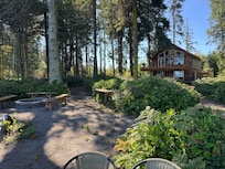 View of house from bluff