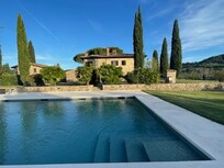 This pool is larger then most commercial pools and it is perfectly clean with an amazing view