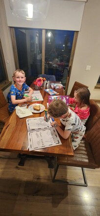 Keeping the grandkids busy.