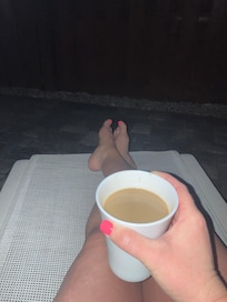 Morning coffee on the patio