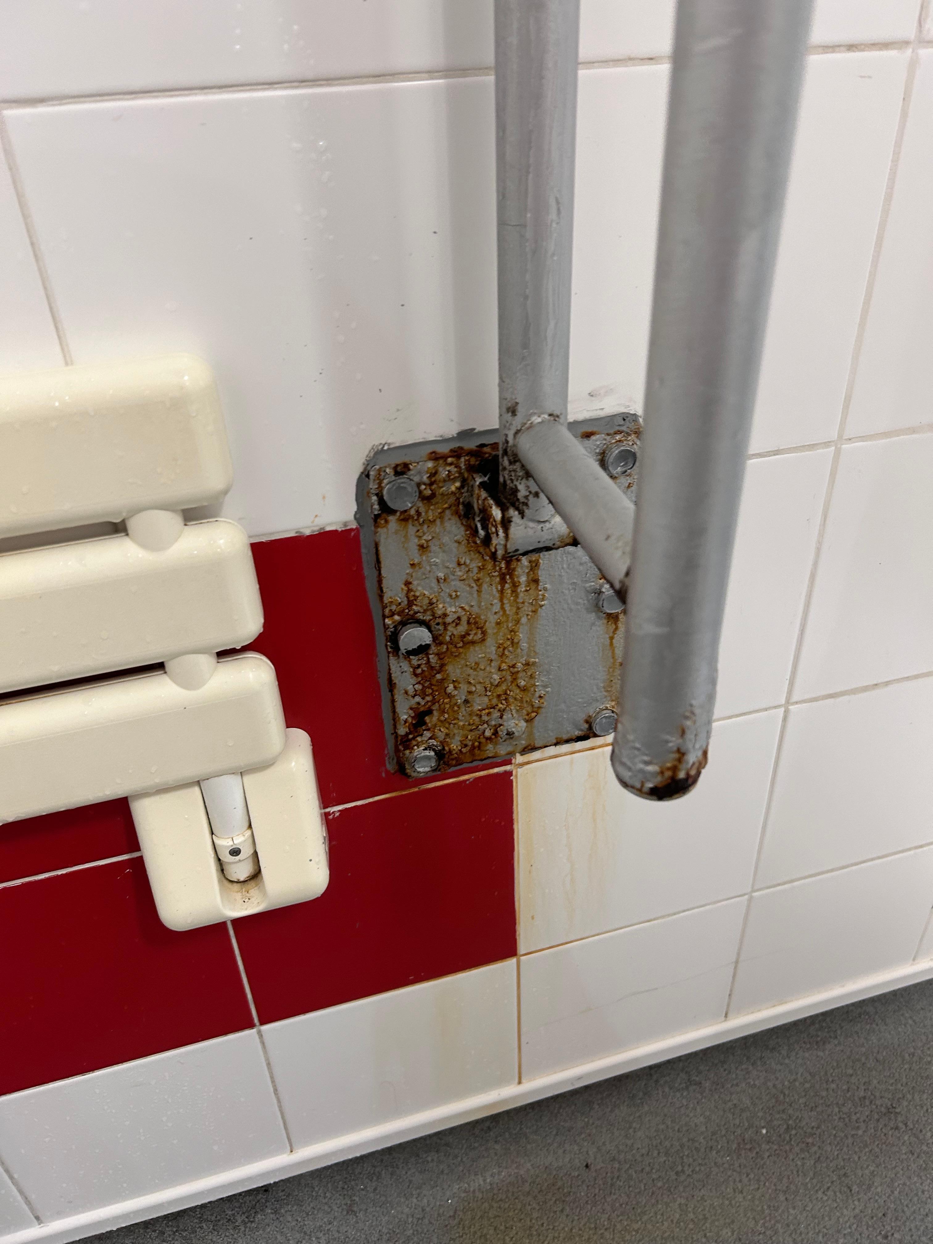 The wall plate is completely rusted 