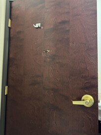 Behind the bathroom door room 202