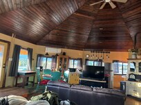 View from the king bed in hogan