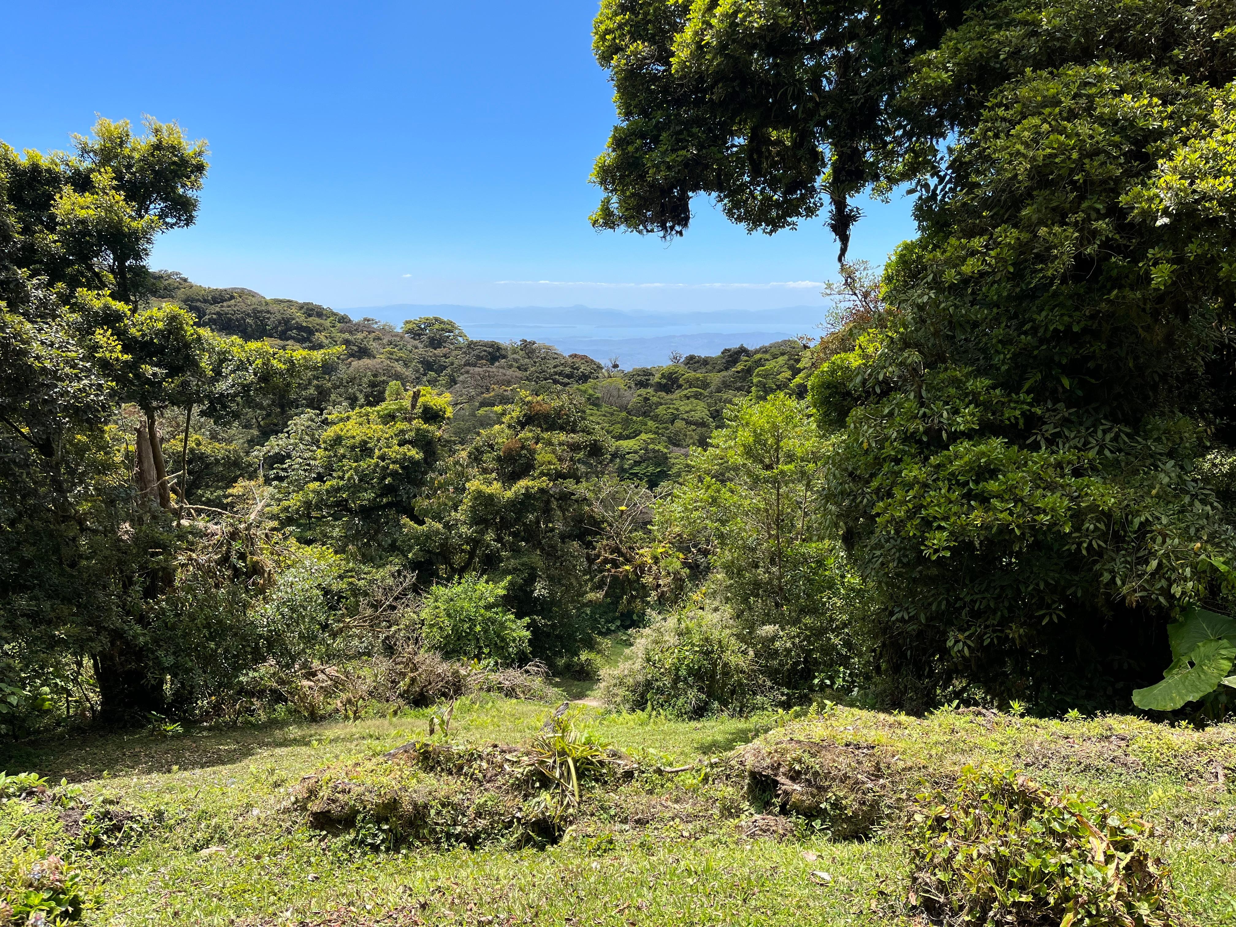 The view from the porch.  See Nicoya Gulf on a clear day.