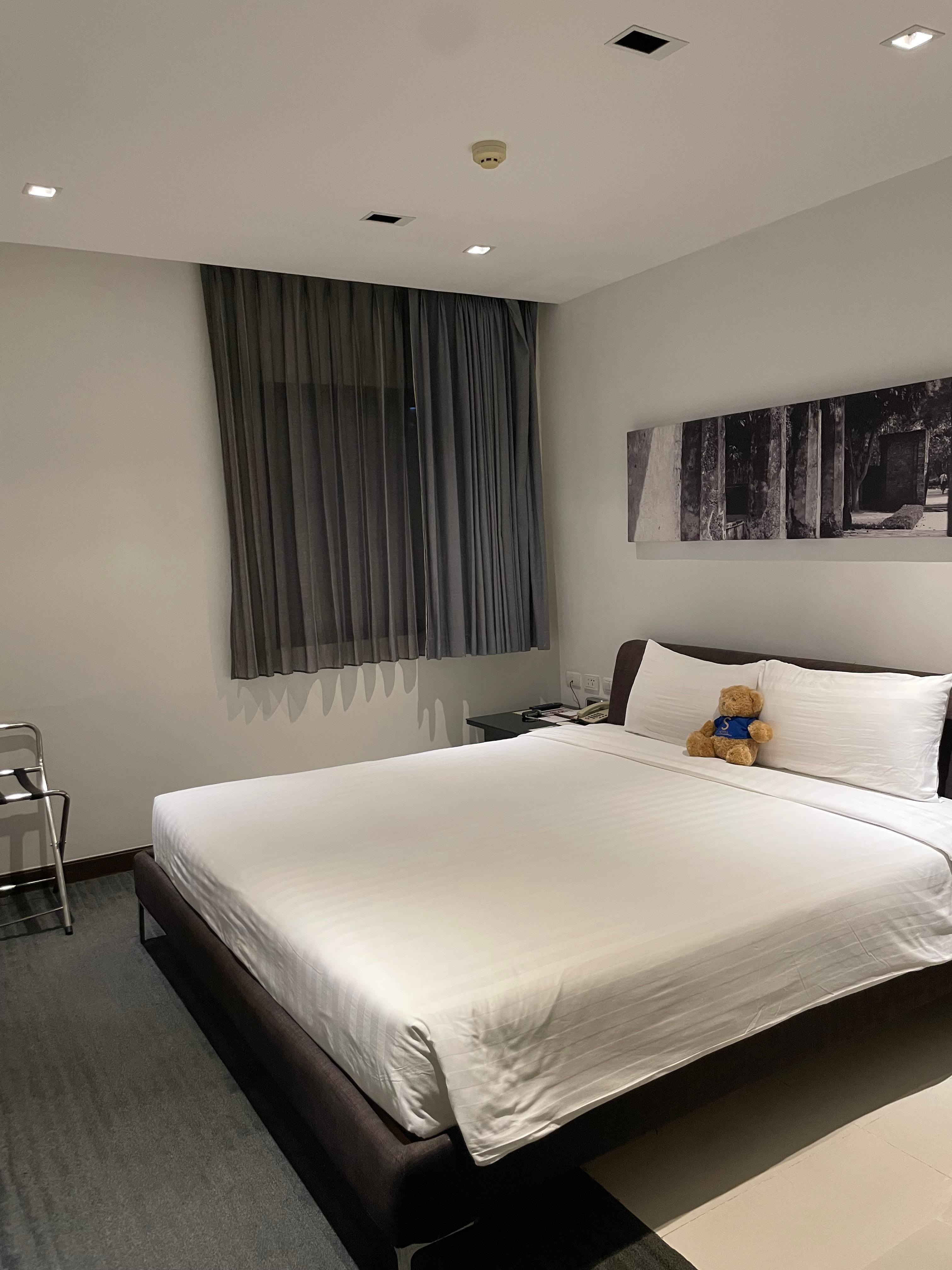 2人でも寝れるサイズ。テディベアがかわいい！