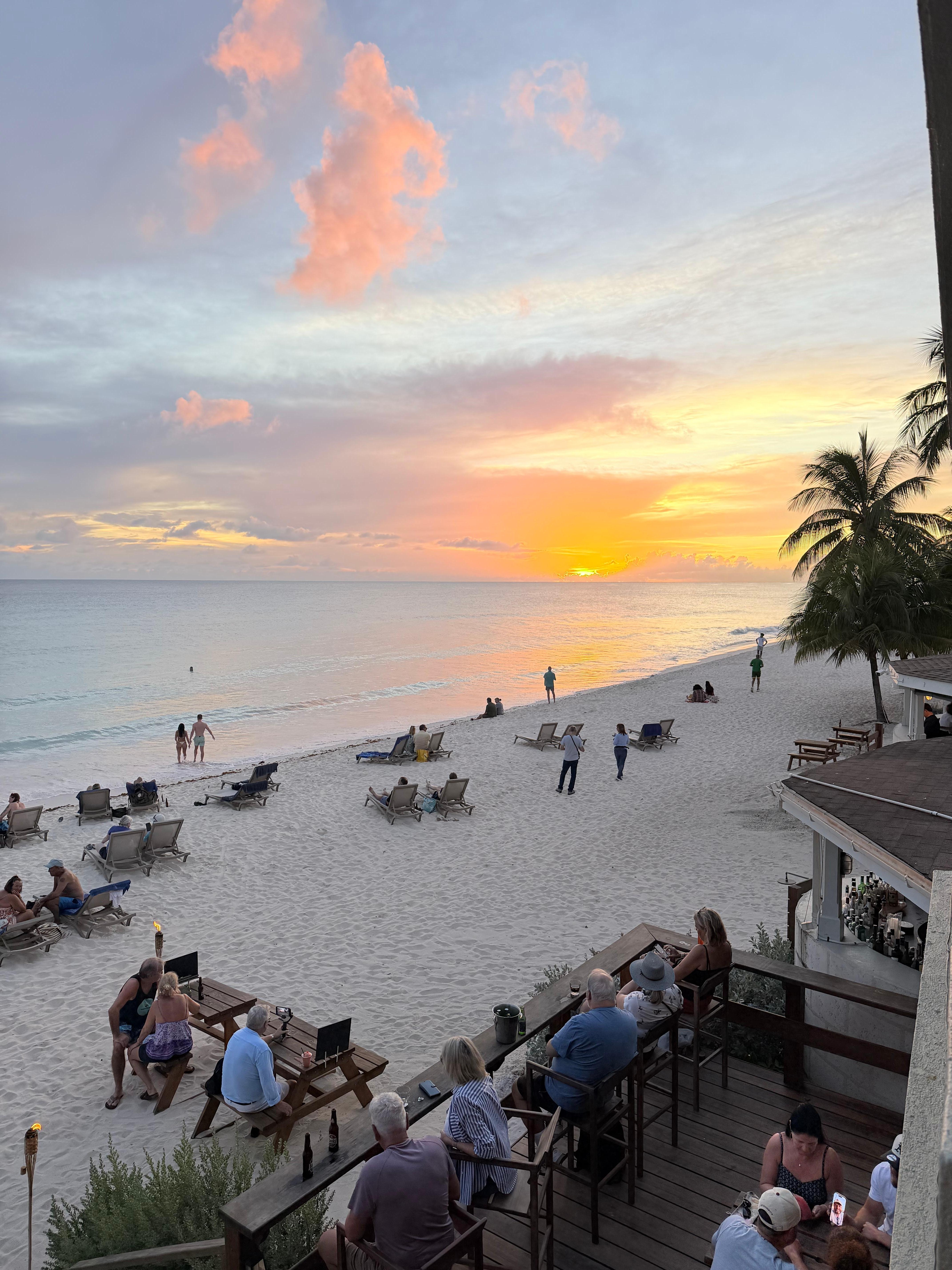 Our beachfront room view. 