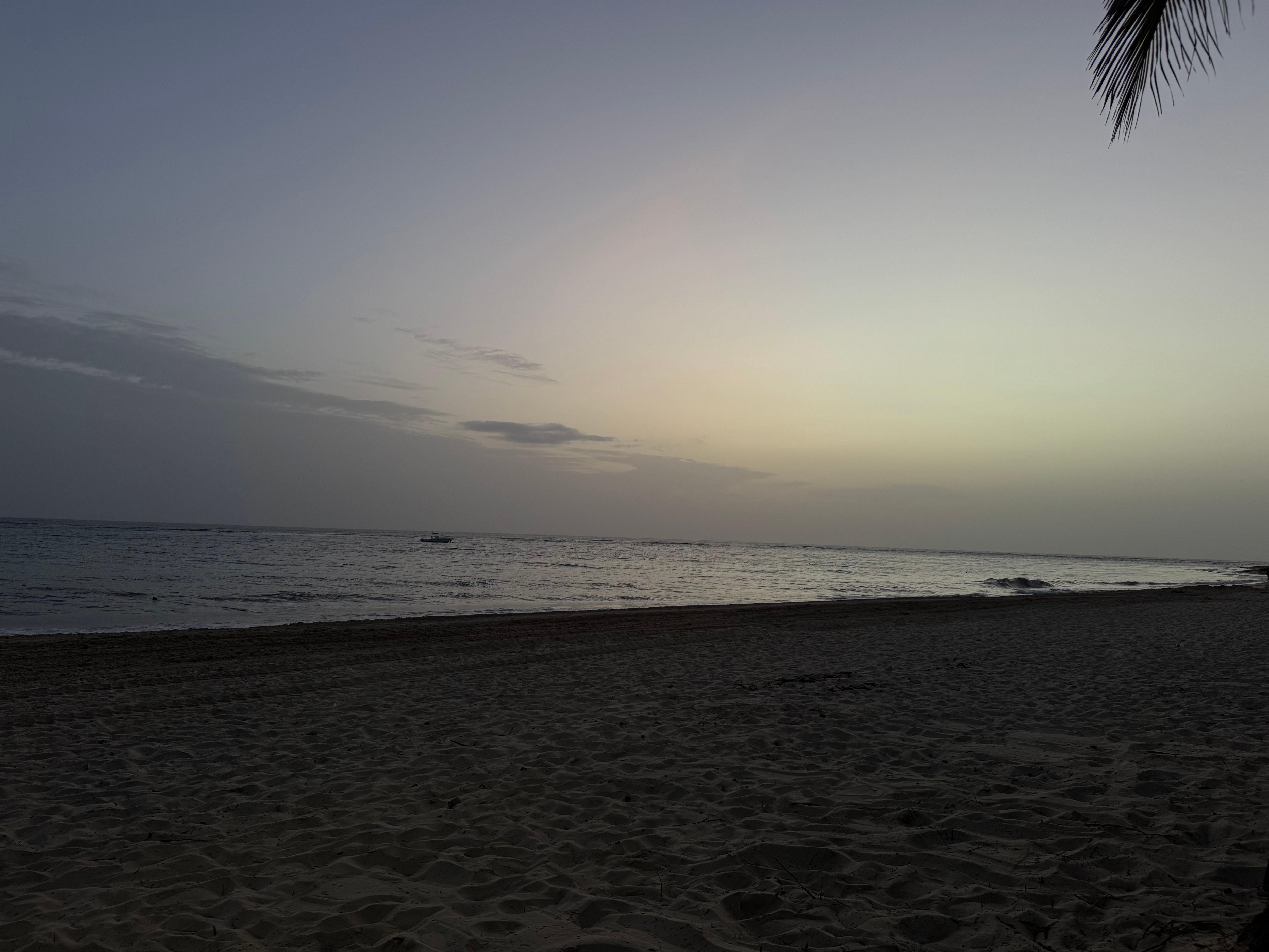 Sunrise on the beach. Although the sargassum was terrible this season, it wasn’t bad this resort bc every morning they had an employee remove all the sargassum that came over night