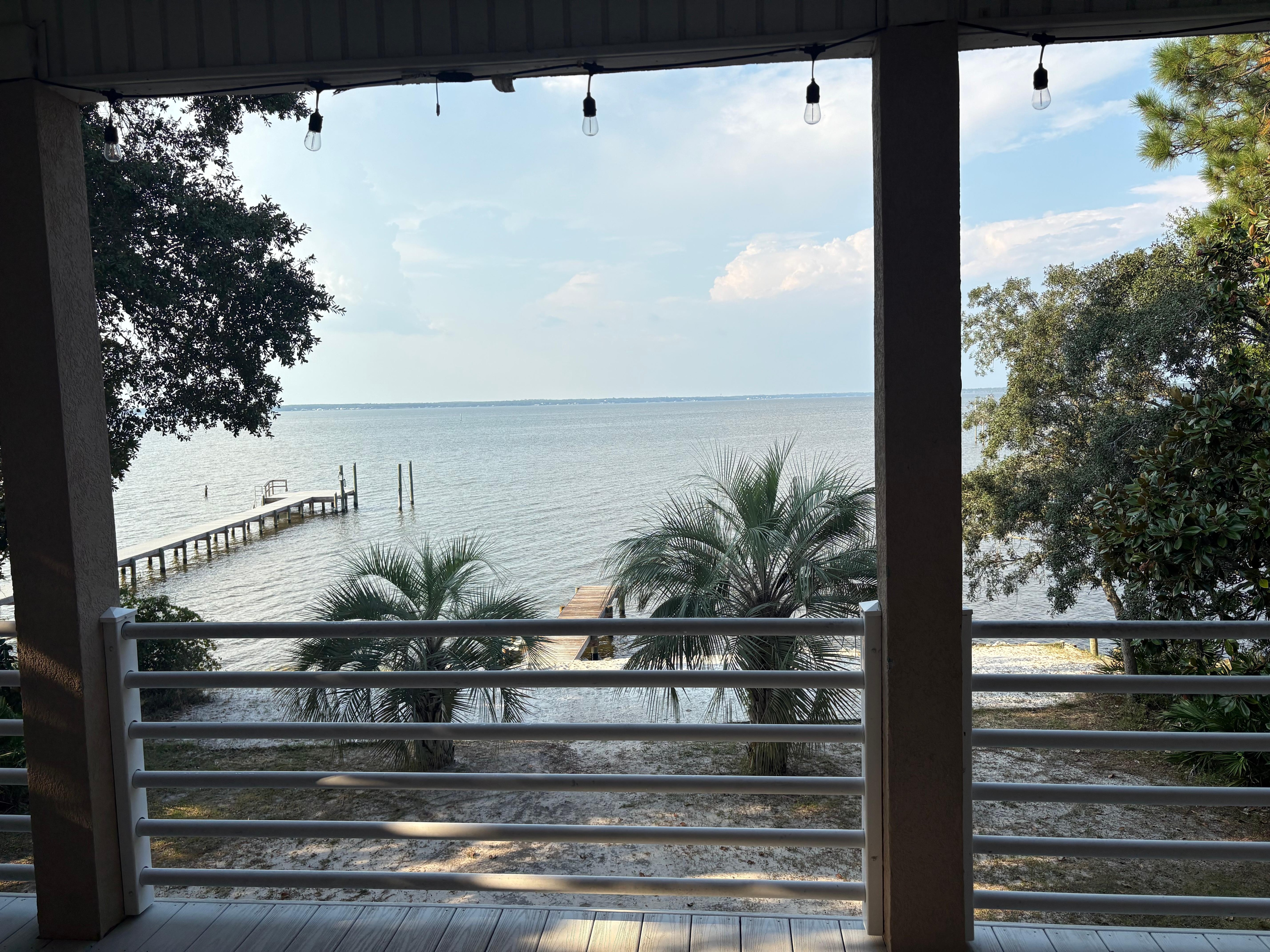 From the upstairs deck 