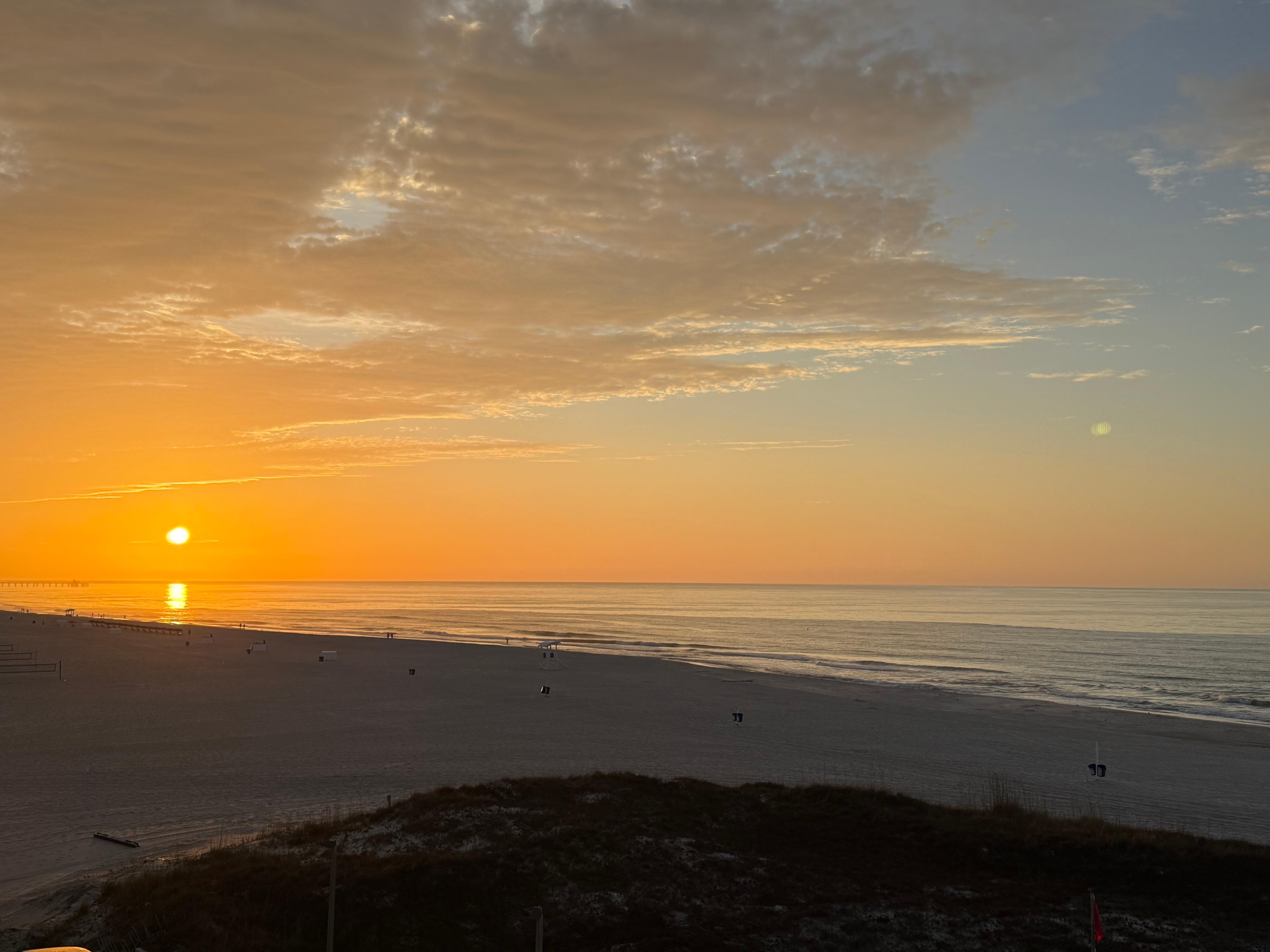 Sunrise from the balcony
