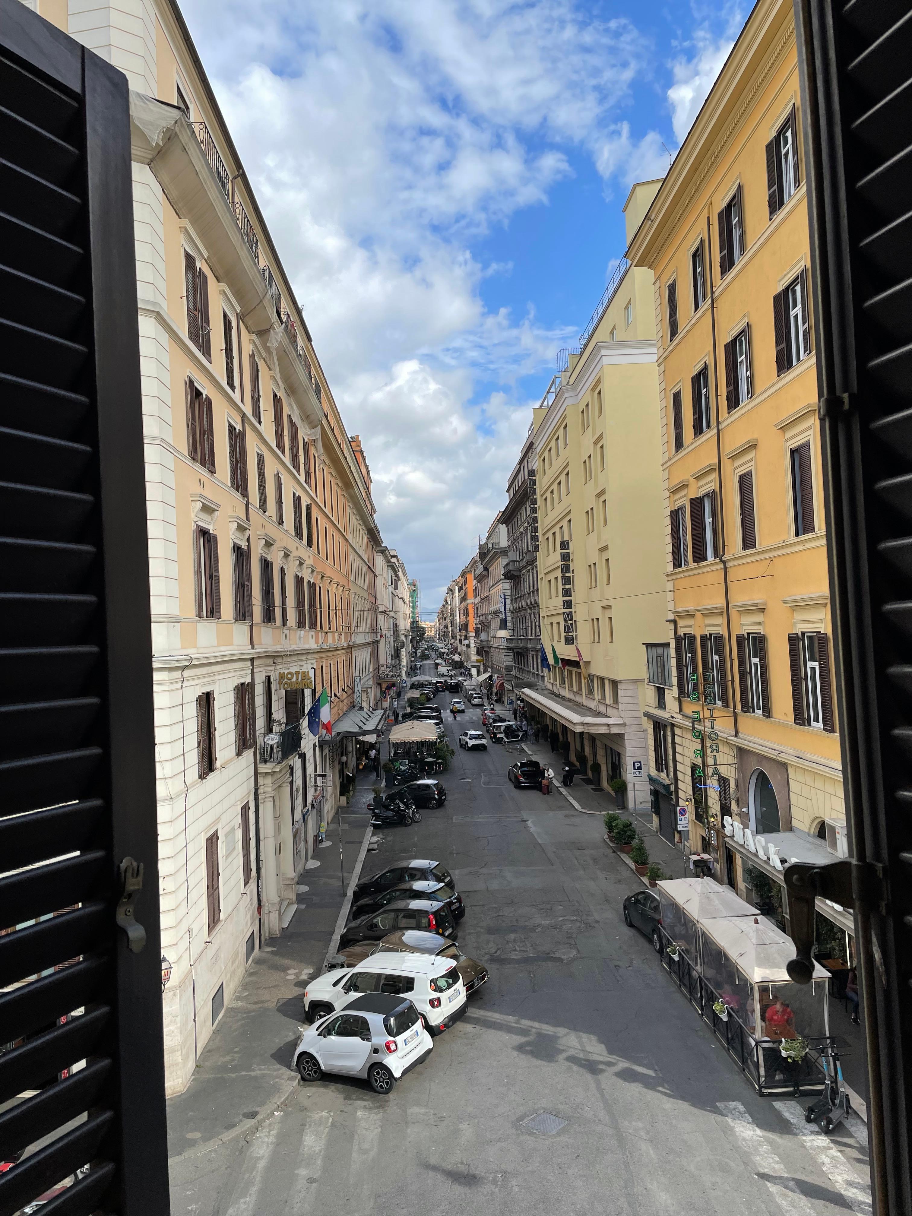 View out of the room’s window.