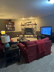 Even more room for us in the basement. This is where we watched football.