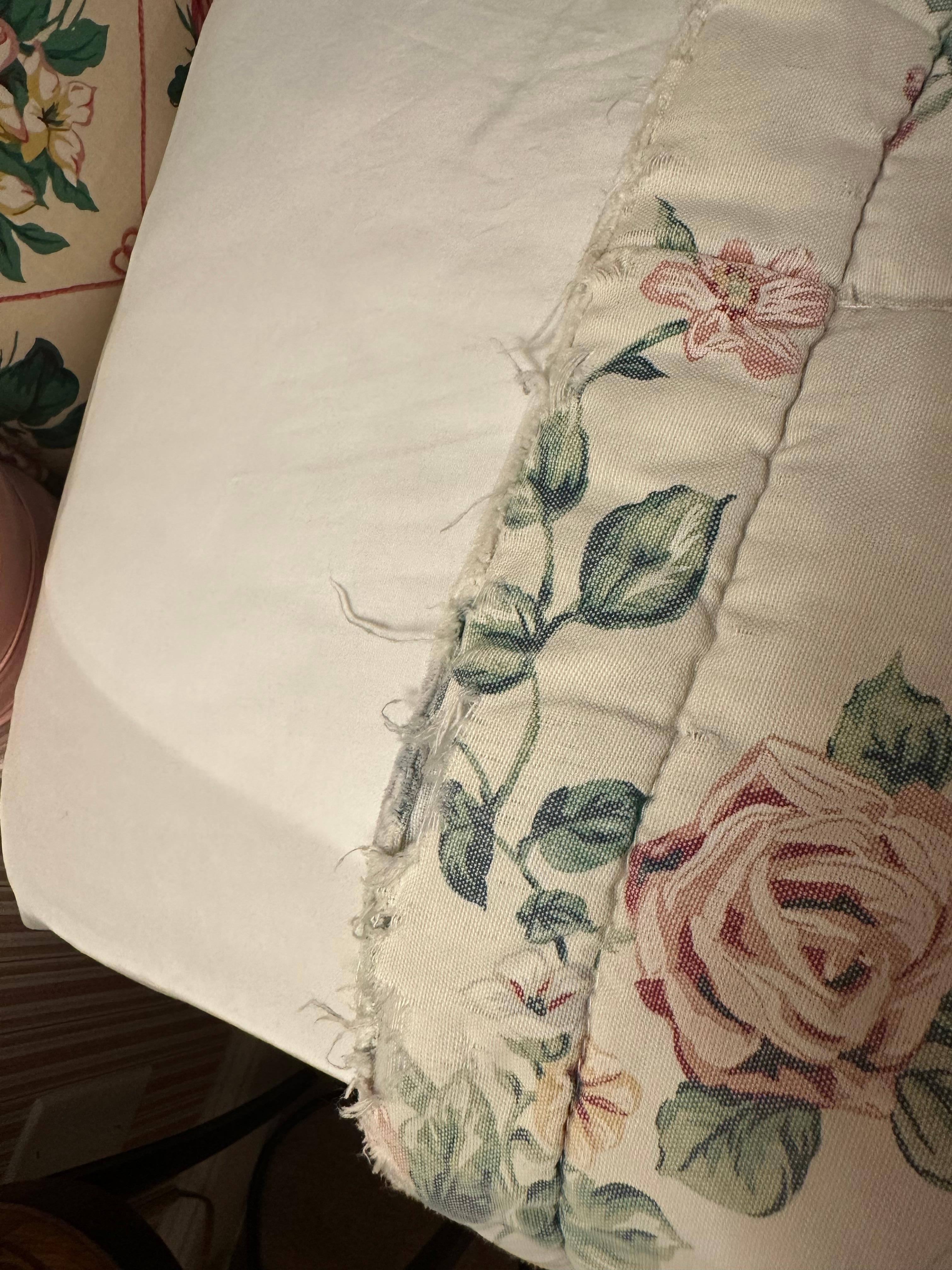 Old, frayed bedding.