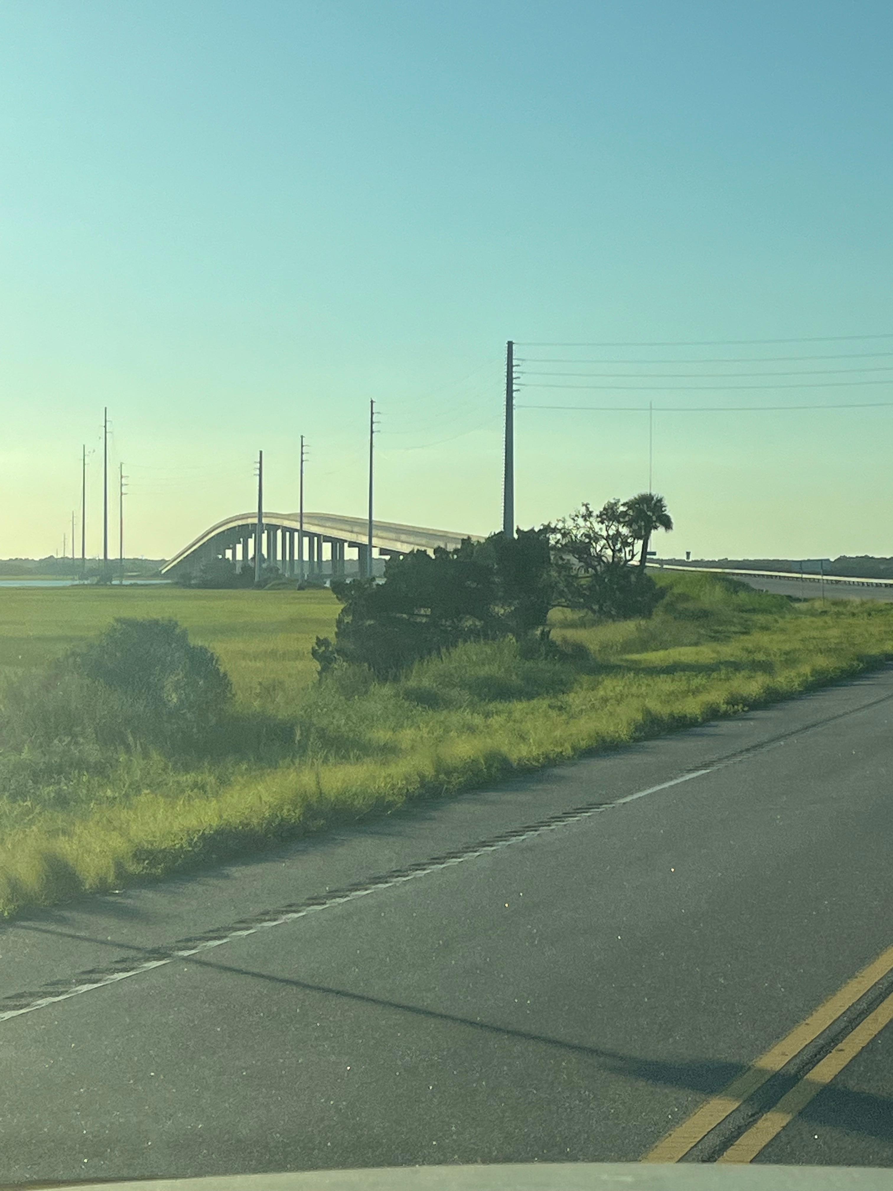 Beautiful bridge from Hunting Island.
