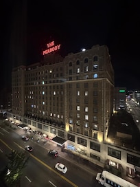 Views from the room at night.