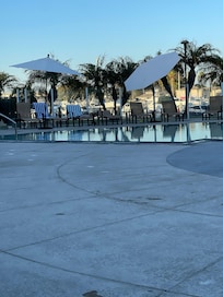 Outside pool area