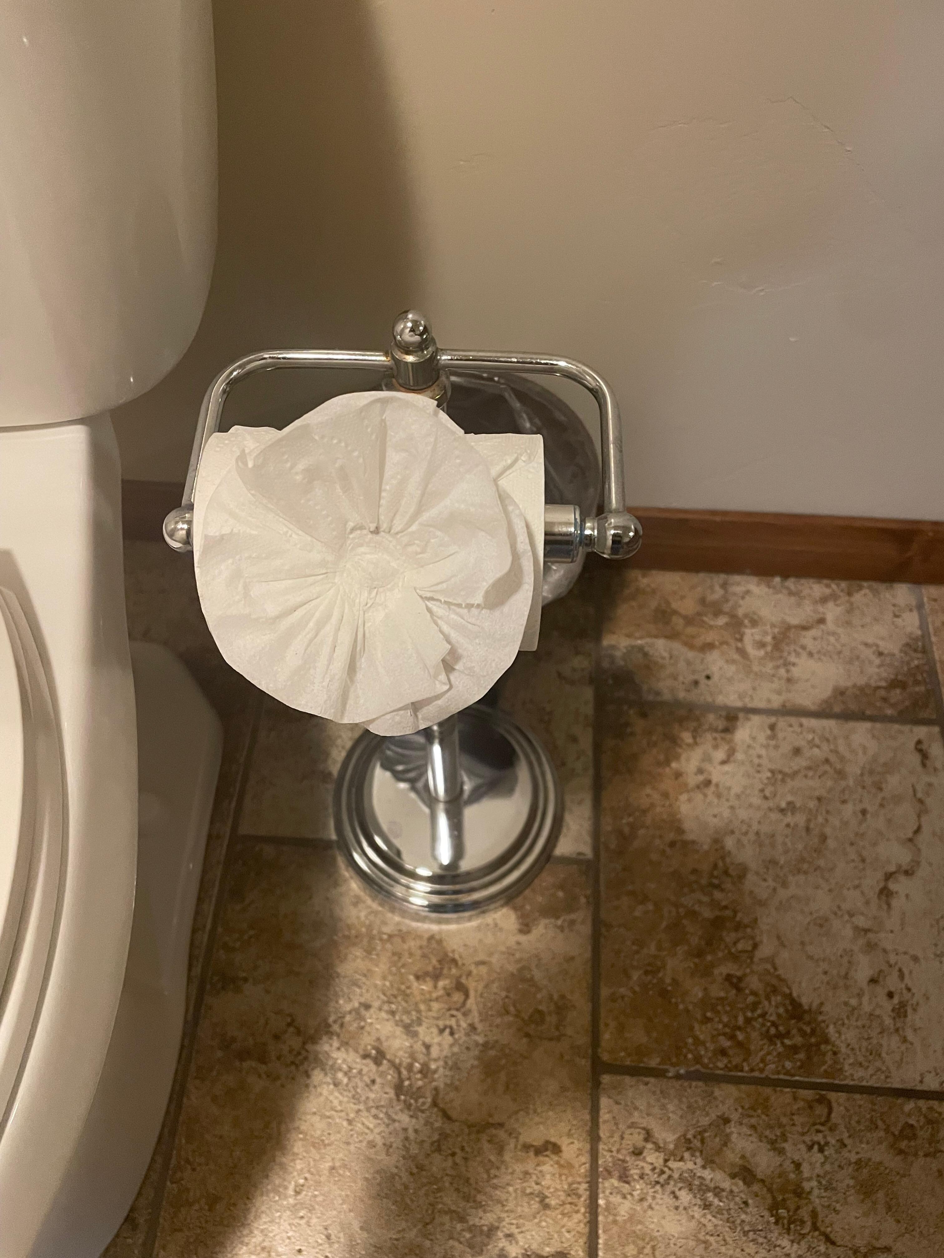 Gorgeous toilet paper flower!