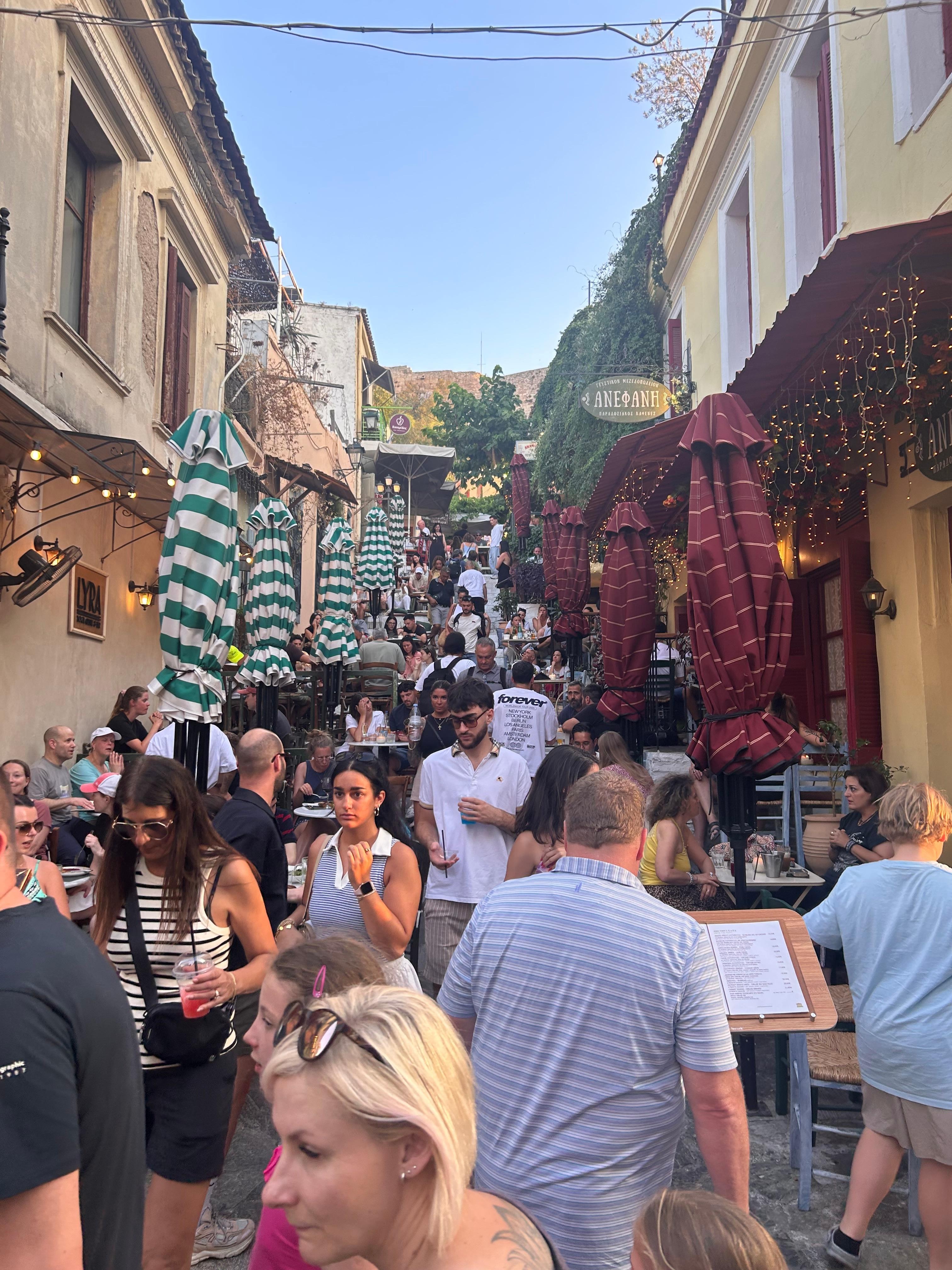 Shopping area right outside