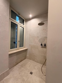 Shower may be bigger than my bathroom at home!