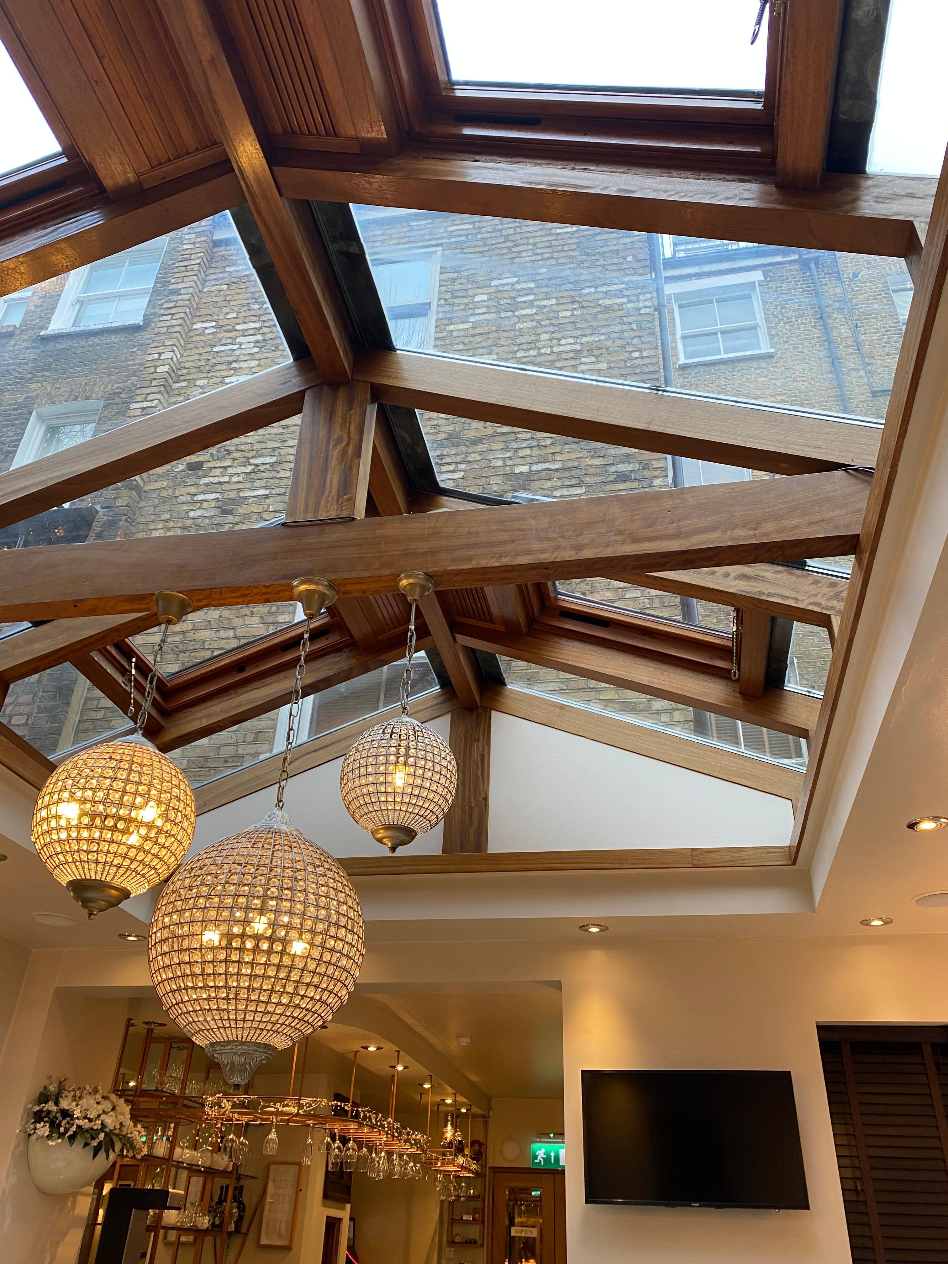 Skylight in Marianna's perfect breakfast room made each morning cheery. 