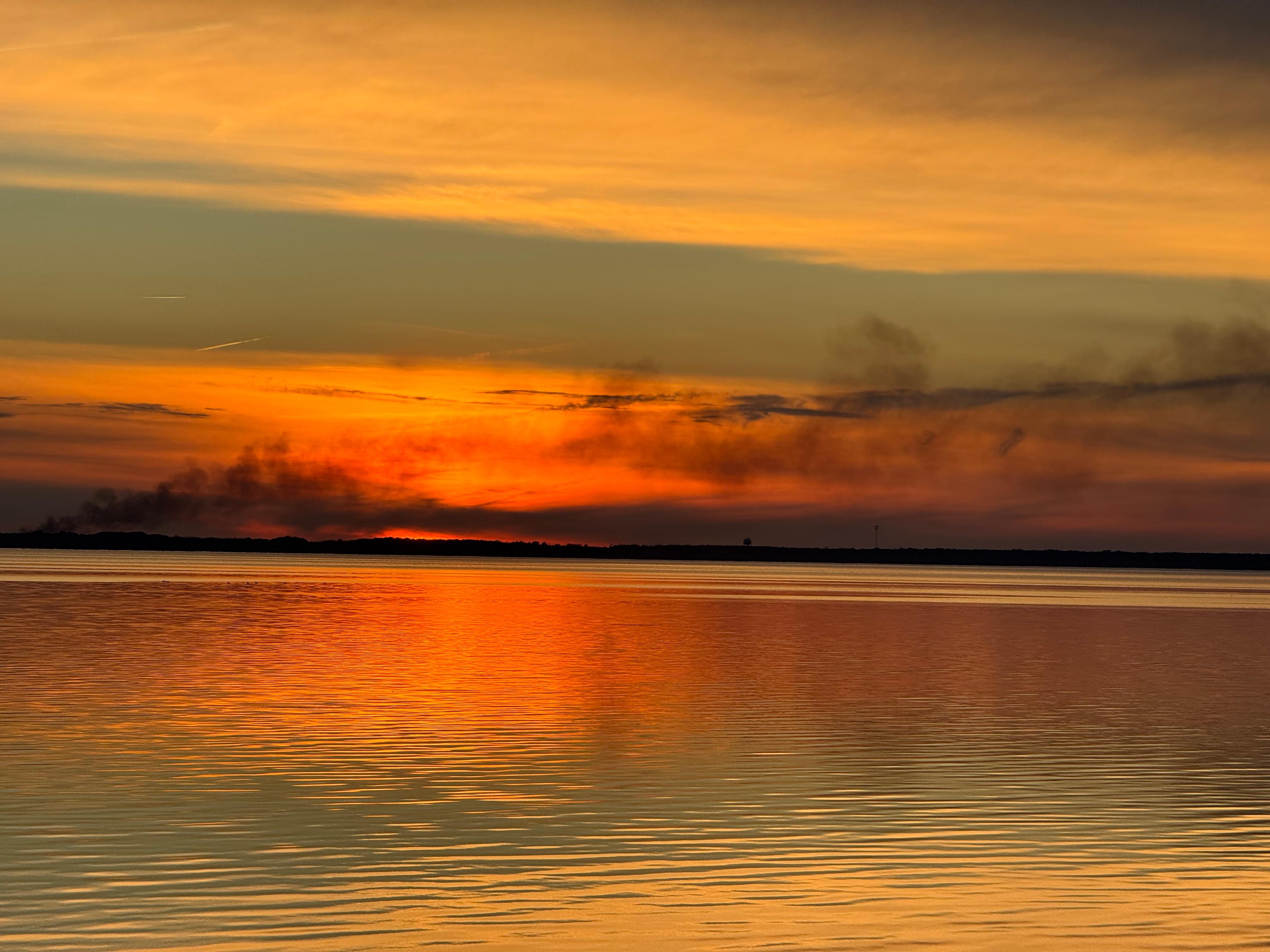 Sunset over the sound