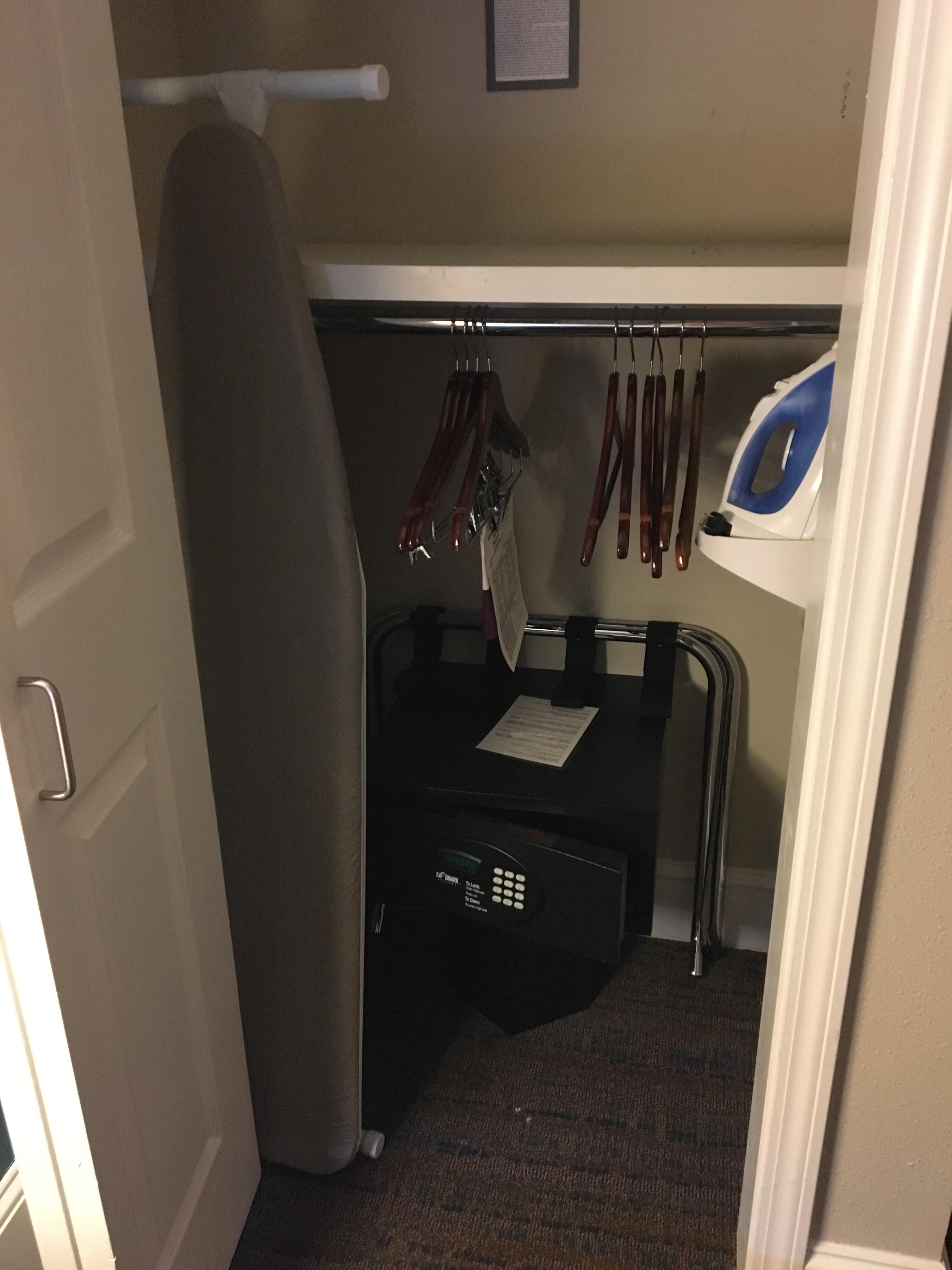 Not much room to hang clothes