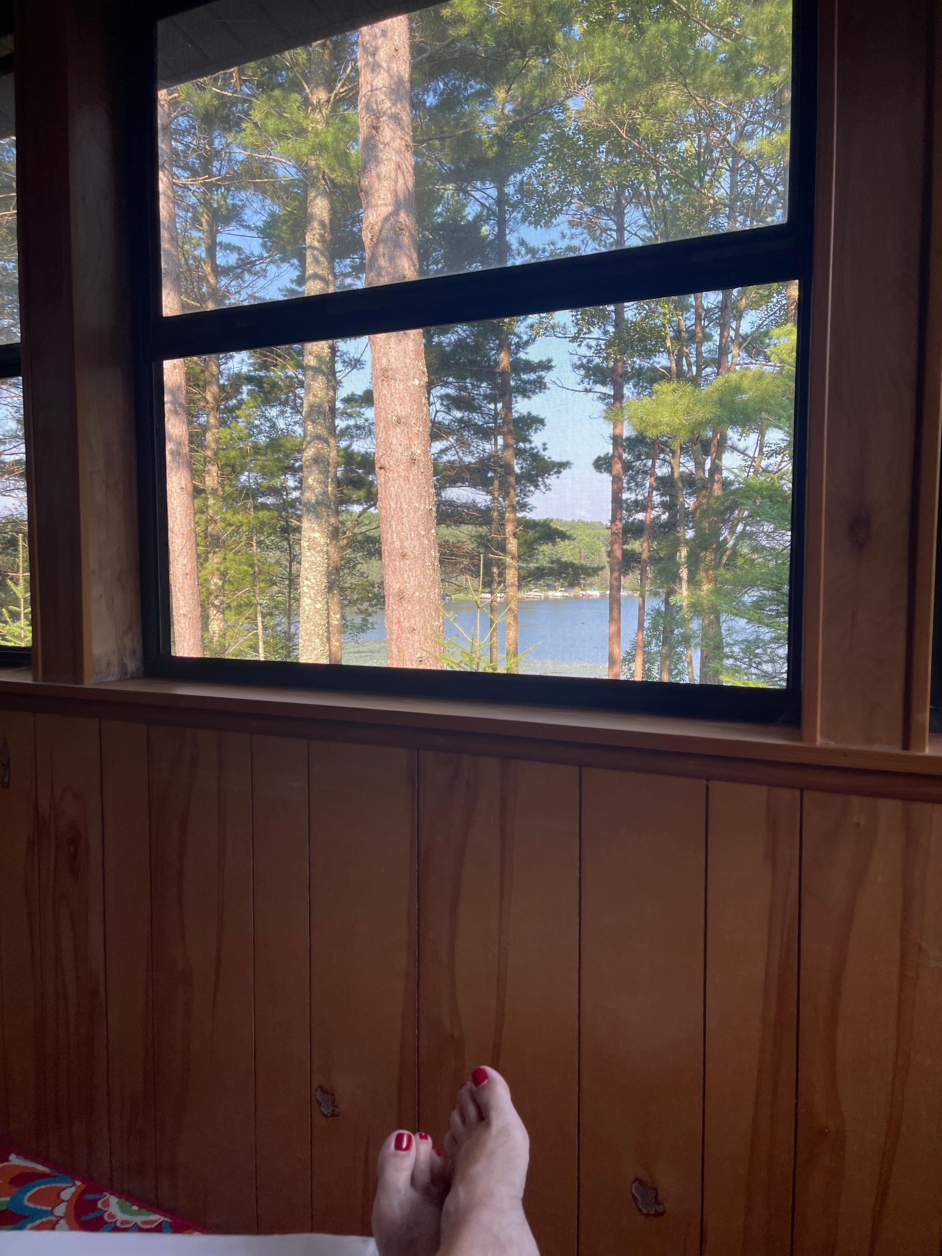 Enjoying the screened porch!