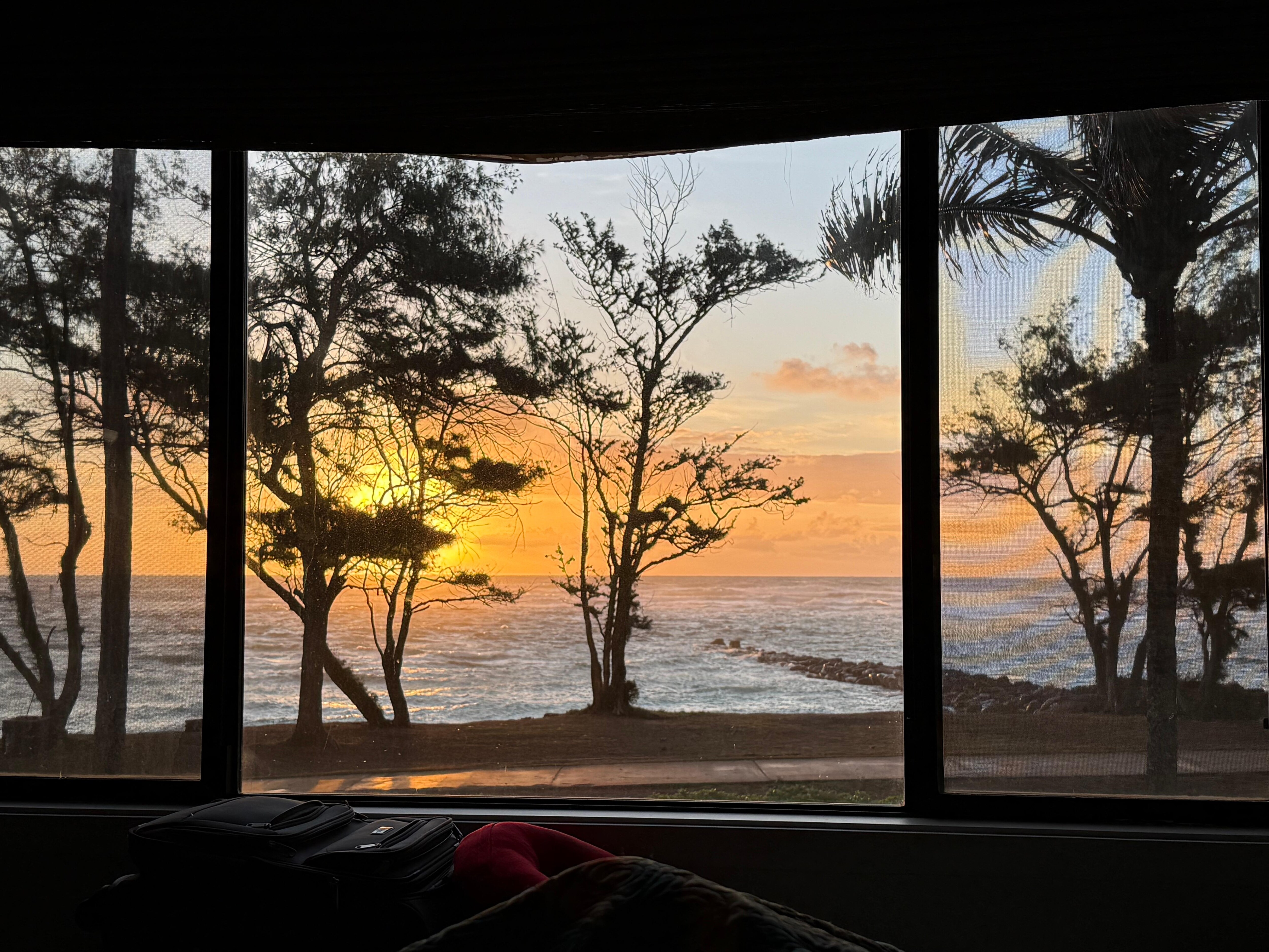 Morning view from master bedroom