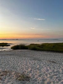 The beach near the cottage and Audubon Trails.