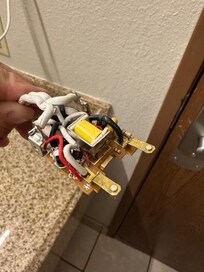 Interesting wiring job for the hair dryer