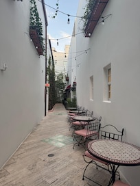 Walkway to The Village building