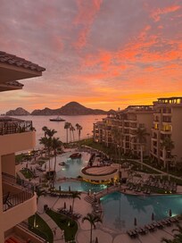 View from our room at sunset