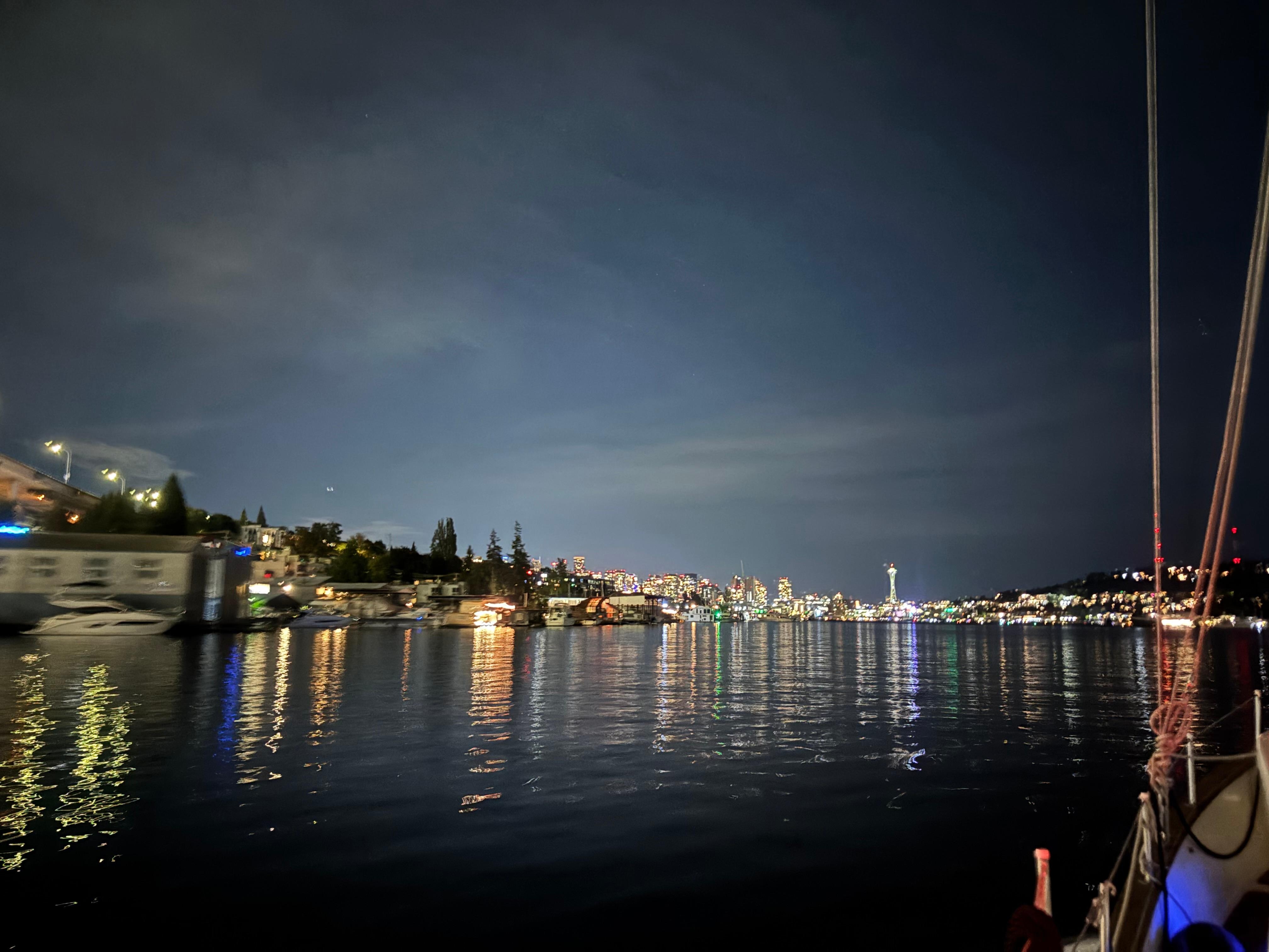 Downtown Seattle from boat on Lake Union