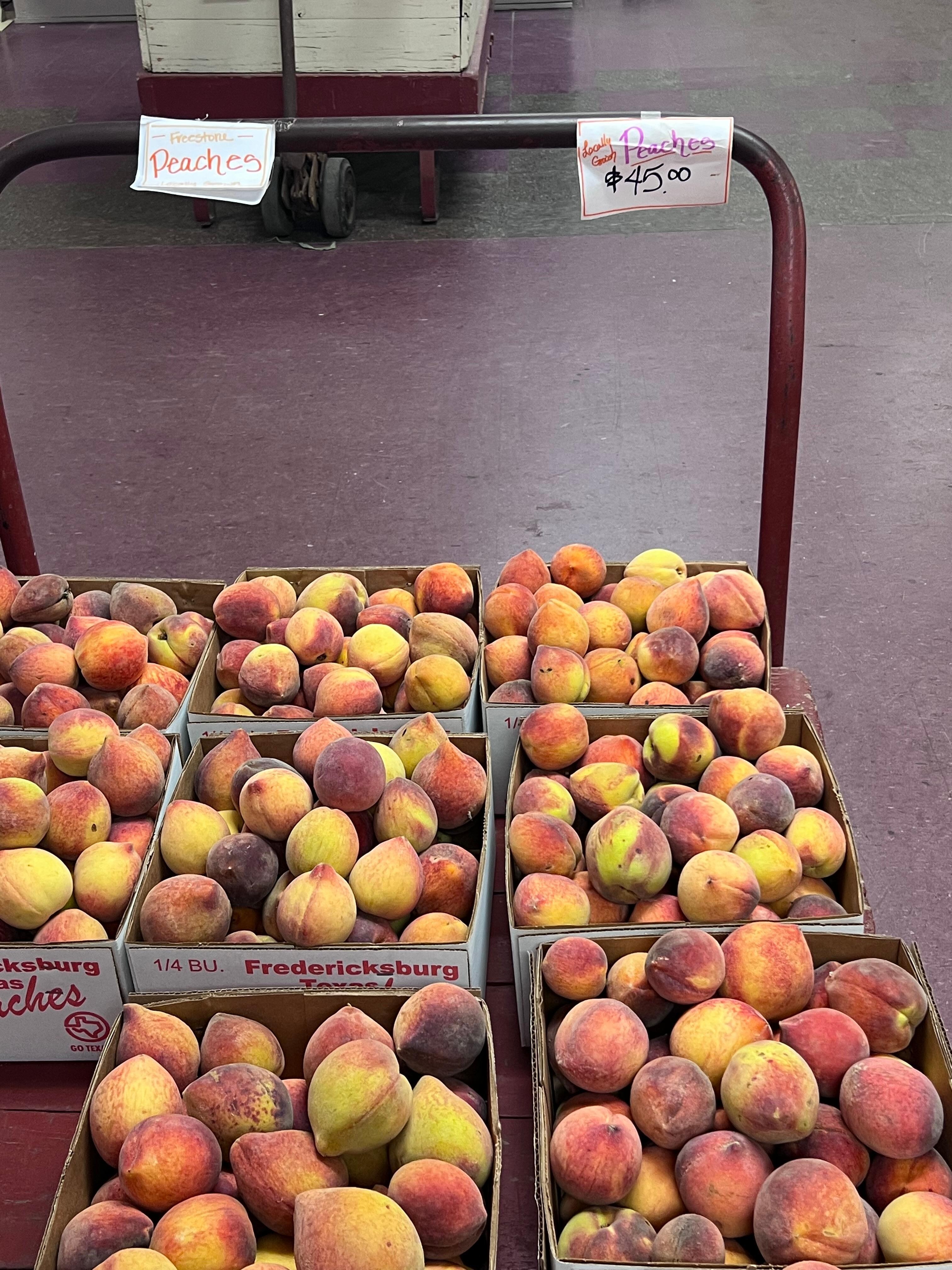 Lots of peaches at Burg’s Corner. 