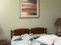 The head board was screwed into wall had multiple holes upon check in