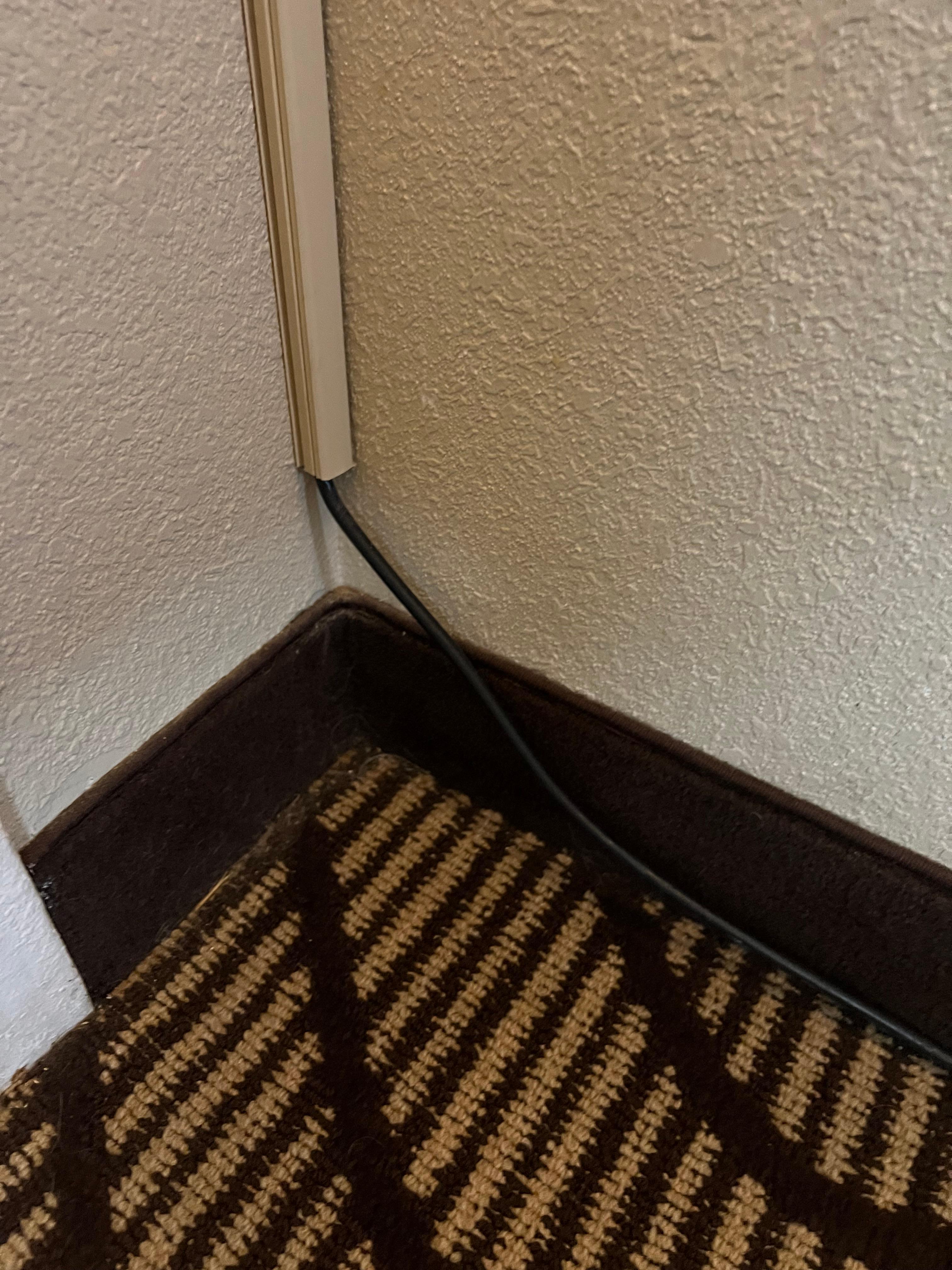 TV cable on floor