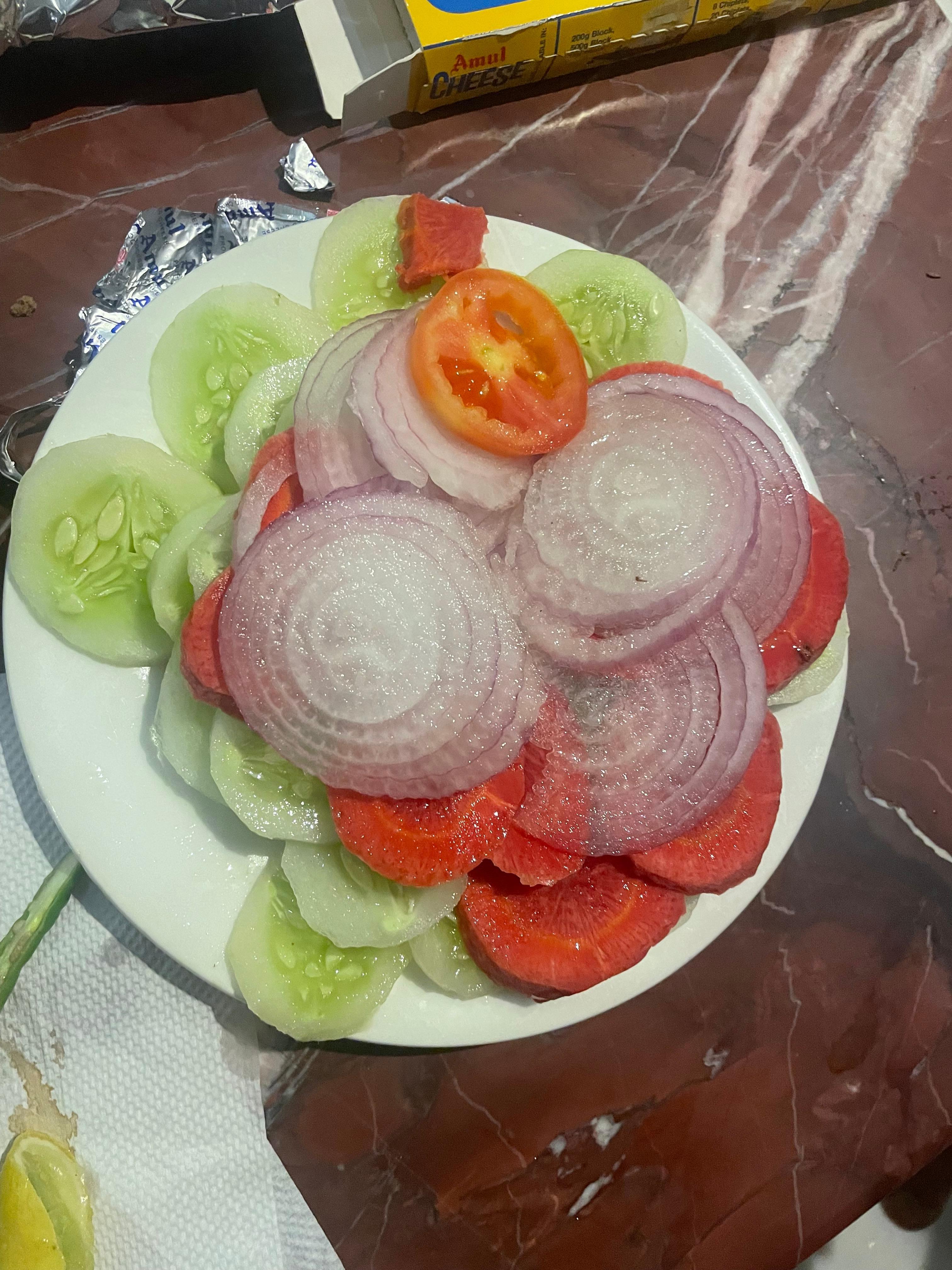 Salad which was not fresh