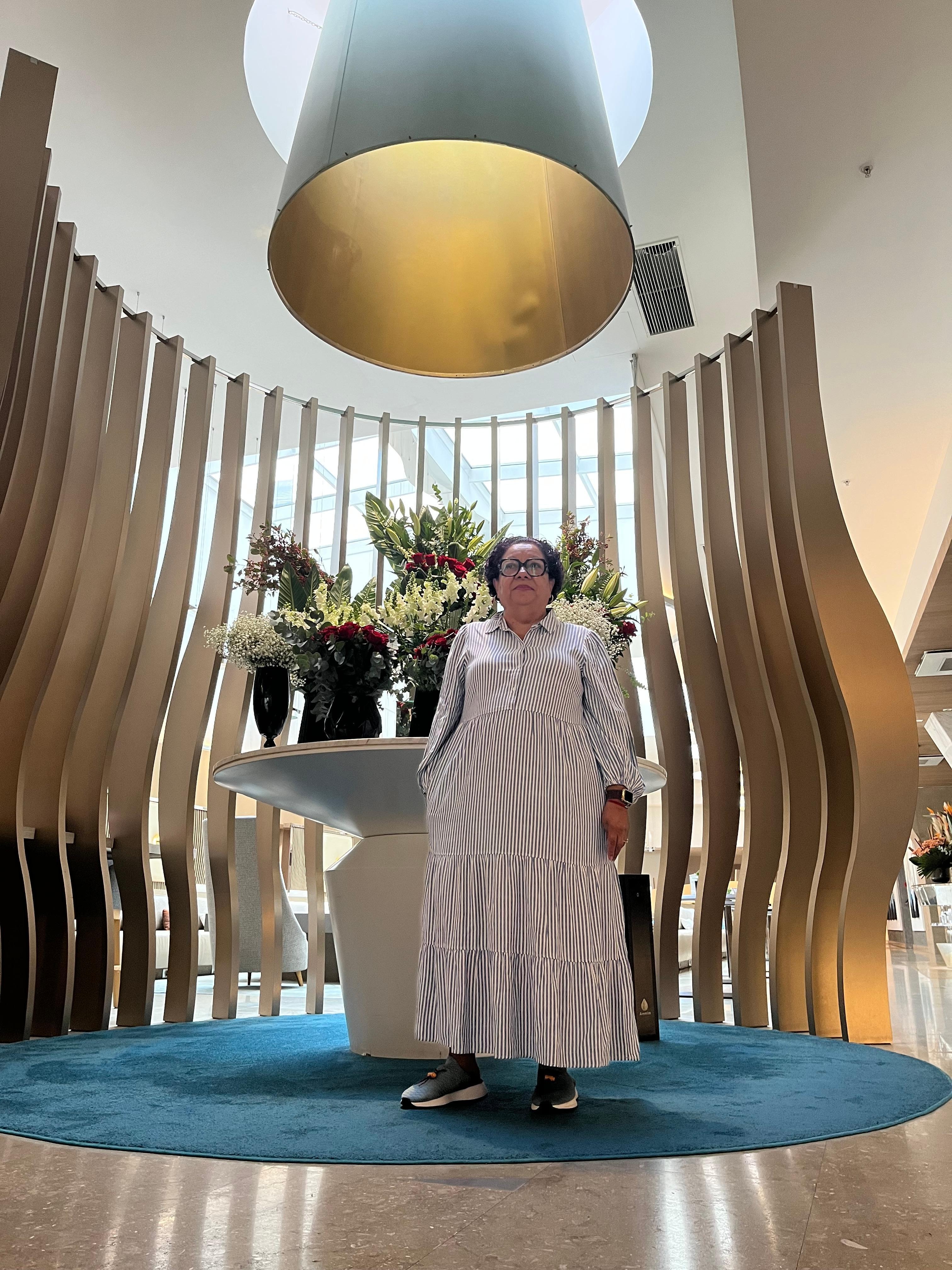 This picture was taken the day of my birthday at the front desk.