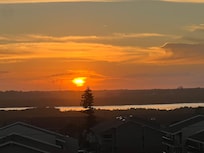 Sunset on the Halifax from entry door to condo.