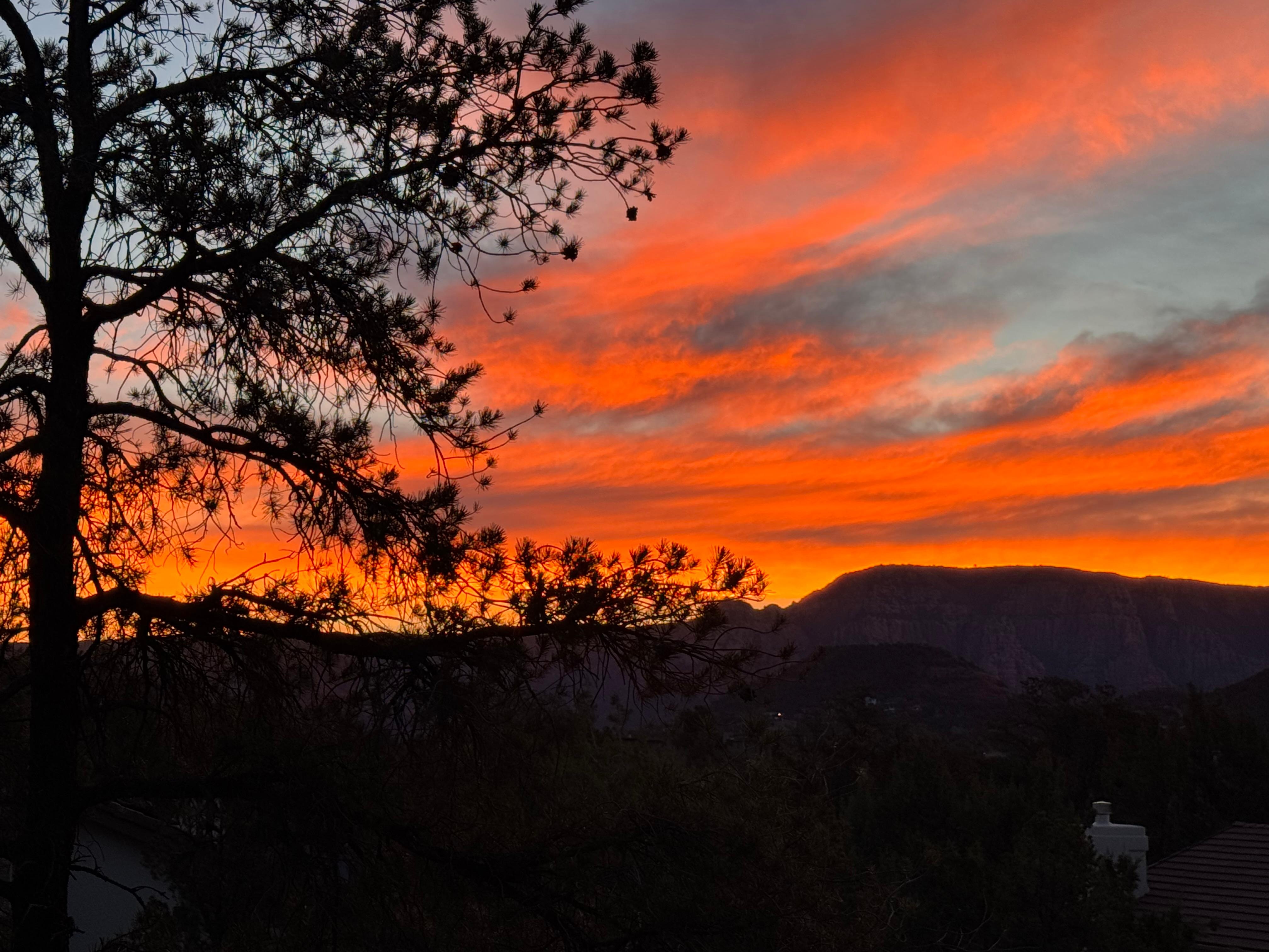 Sunrise on the morning we left.