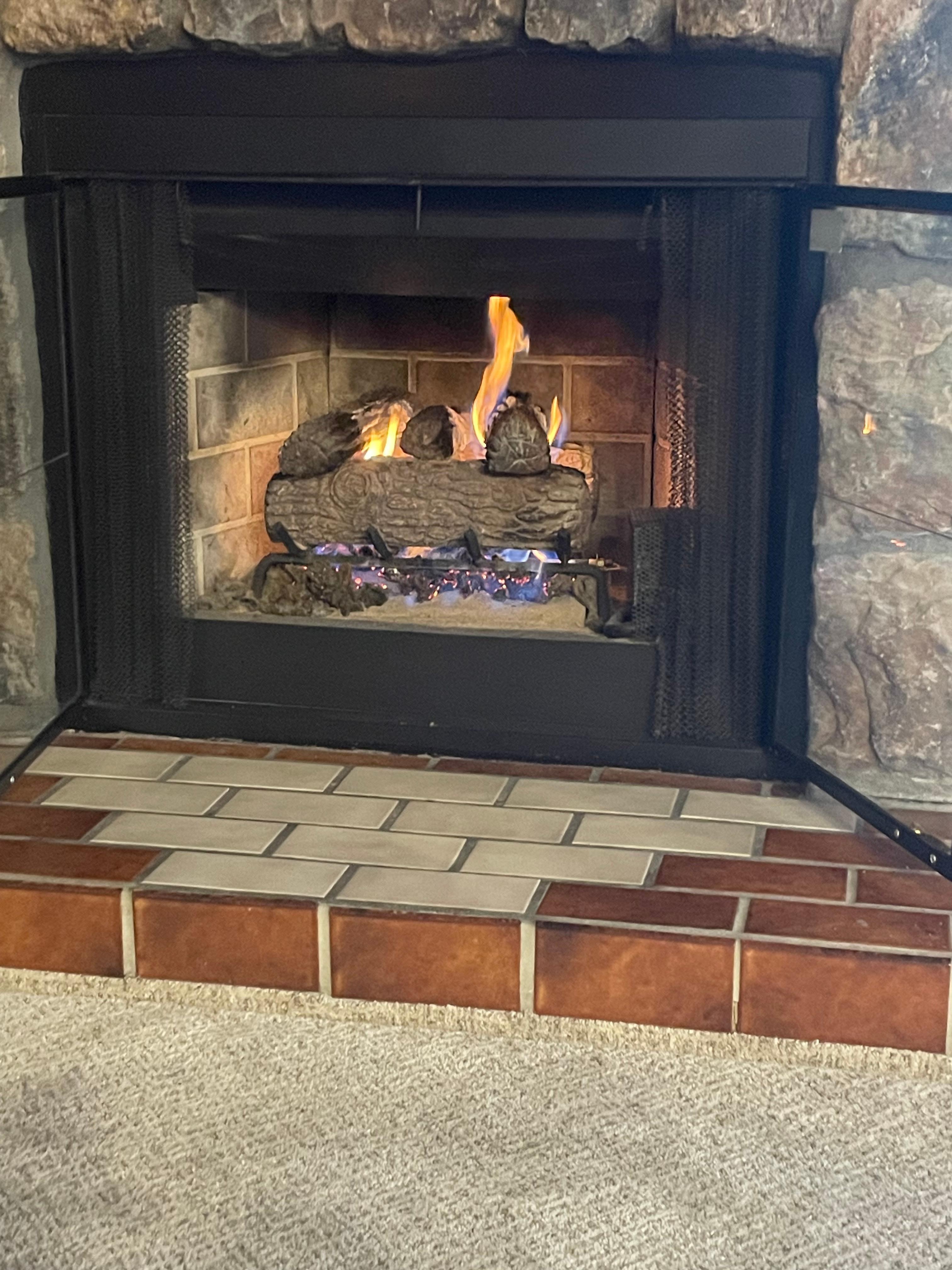 Wonderful to enjoy the fireplace. 