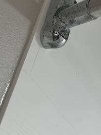 Front end of shower rod