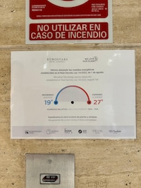 Warning regarding central temperature control