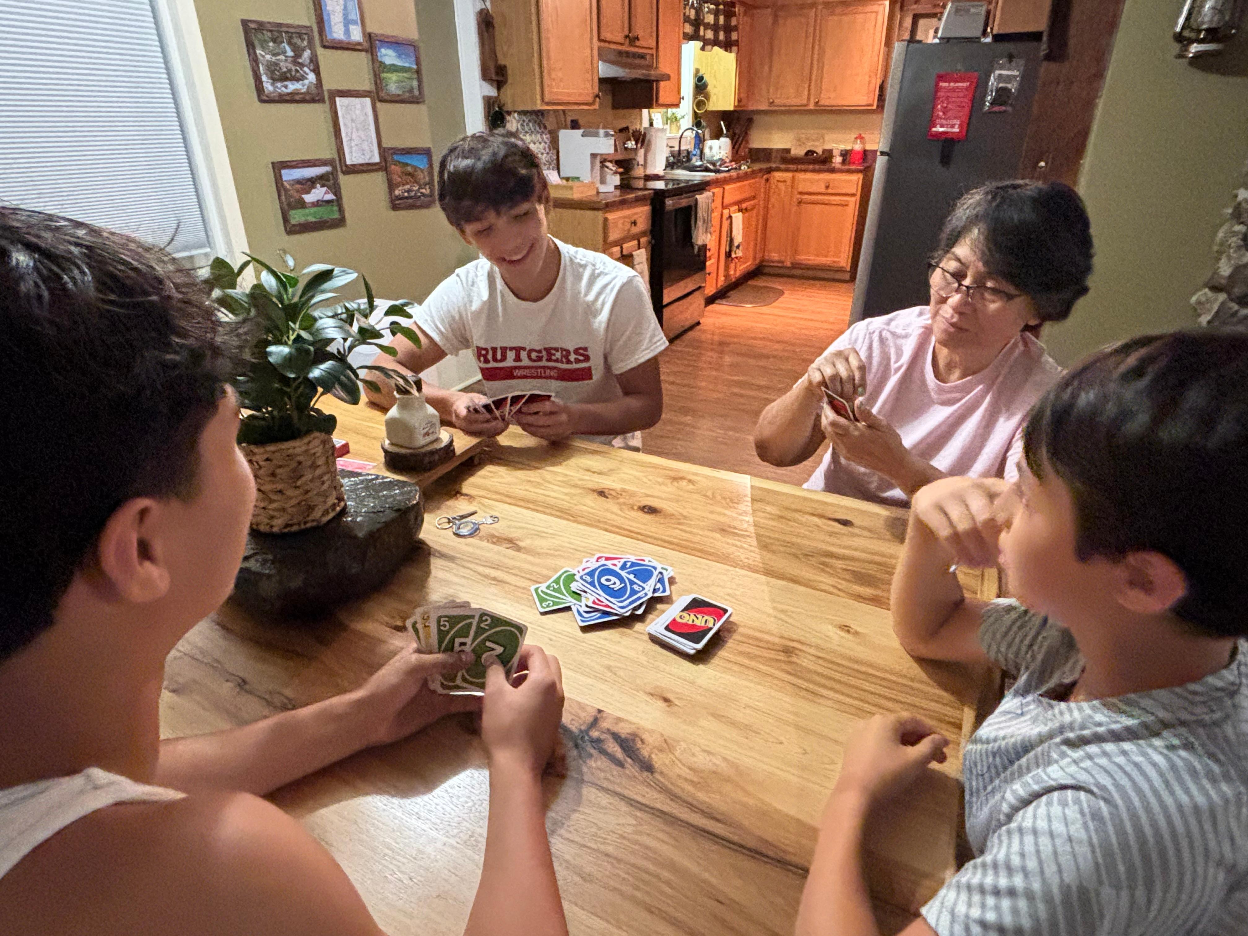 Uno with their Grandma