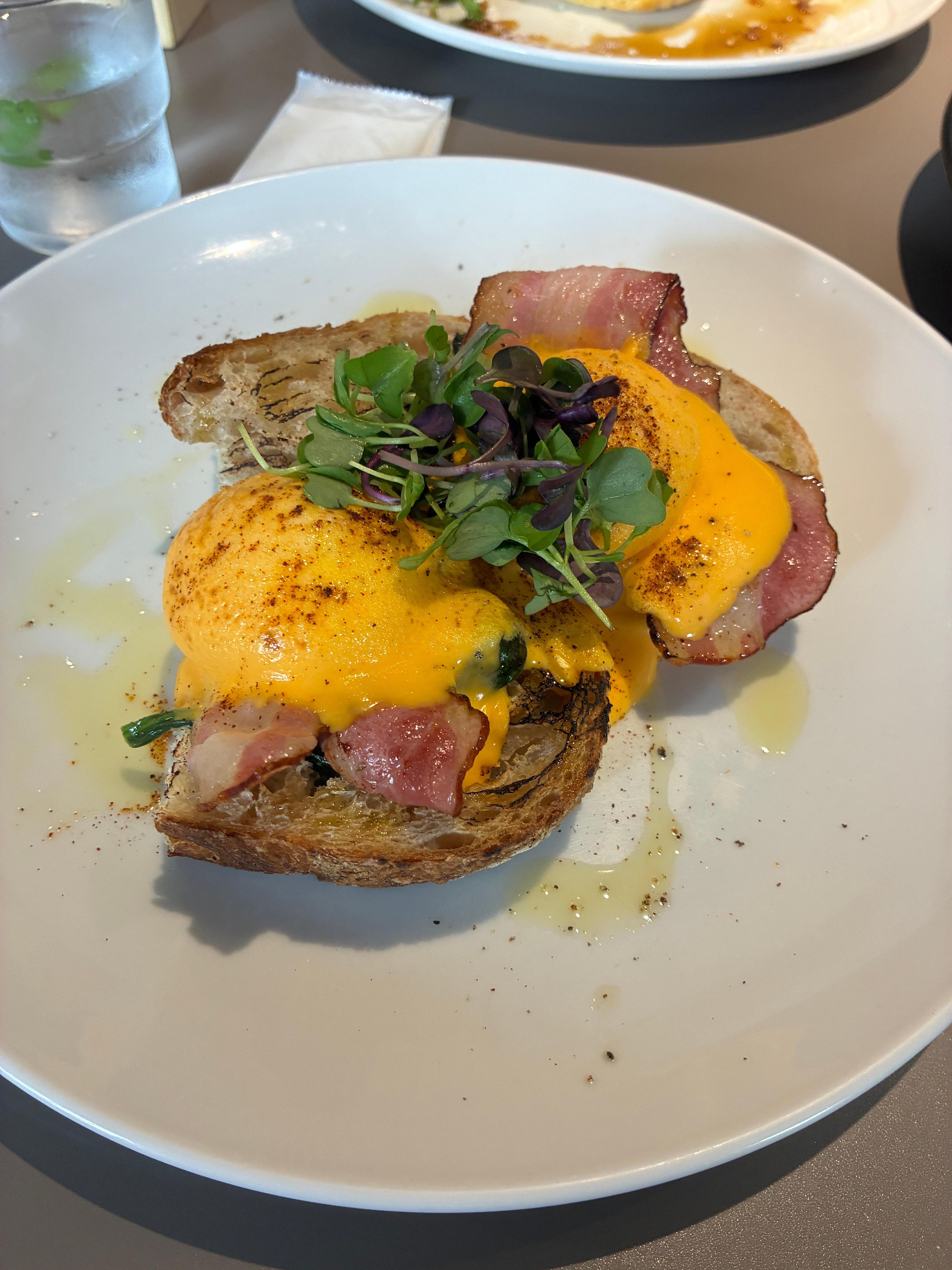 Benedict from the coffee shop a few doors down from the hotel 