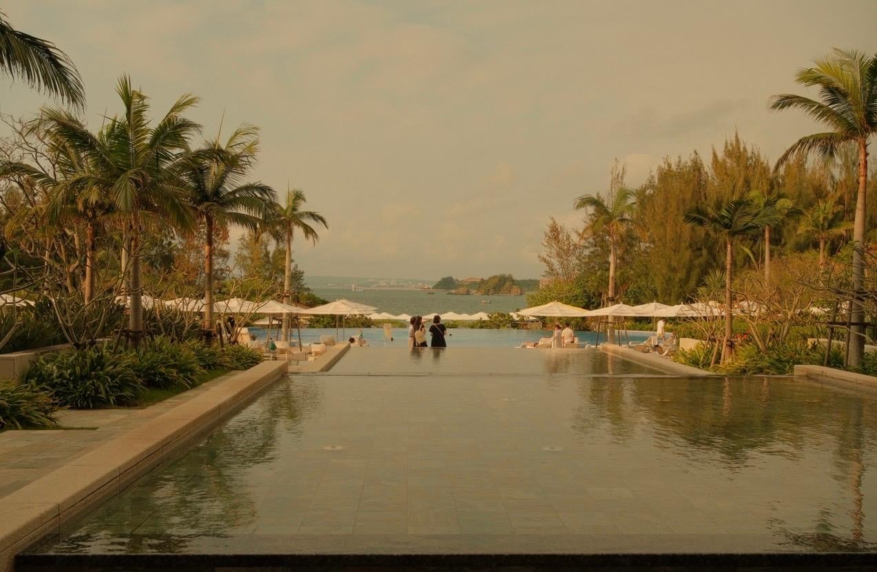 Pool view from the lobby