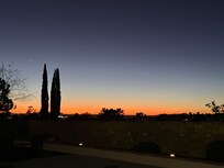 Beautiful sunset in the backyard.