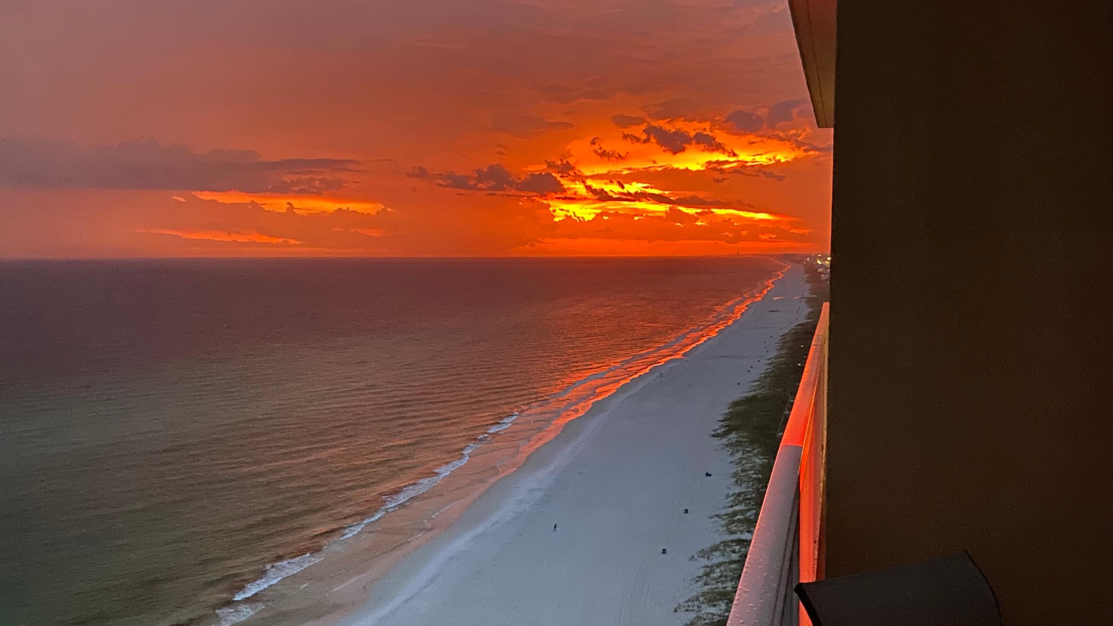 Sunset from the balcony.