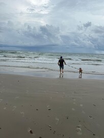 Empty beach and we had the same spot every day.